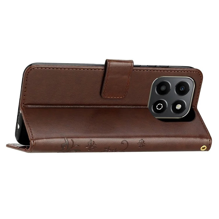 For Honor 200 Smart 5G Case Pattern Imprint PU Leather Phone Wallet Cover with Strap