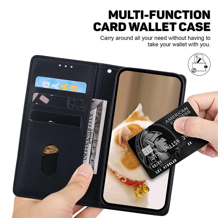 For iPhone 16 Plus Case RFID Blocking Kitten Pattern TPU+PU Leather Phone Cover