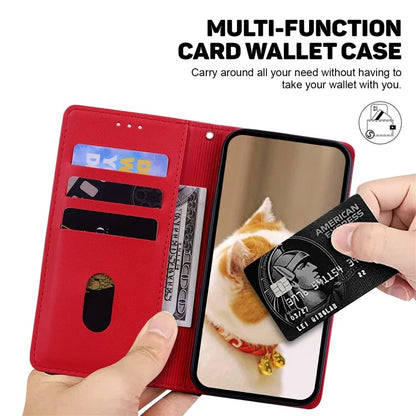 For iPhone 16 Plus Case RFID Blocking Kitten Pattern TPU+PU Leather Phone Cover