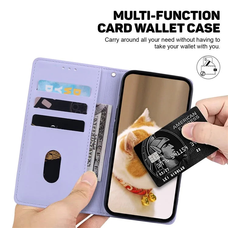 For iPhone 16 Plus Case RFID Blocking Kitten Pattern TPU+PU Leather Phone Cover
