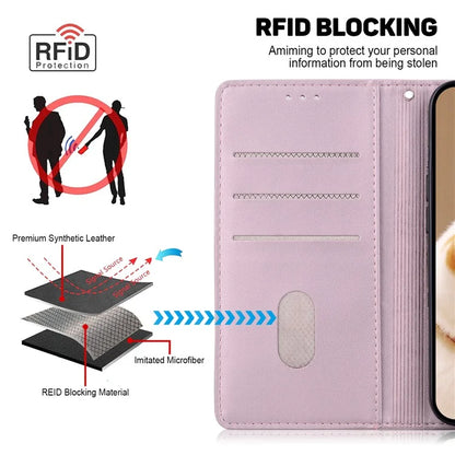 For iPhone 16 Pro Case RFID Blocking Kitten Pattern TPU+PU Leather Phone Cover