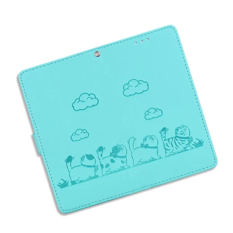 For iPhone 16 Pro Case RFID Blocking Kitten Pattern TPU+PU Leather Phone Cover