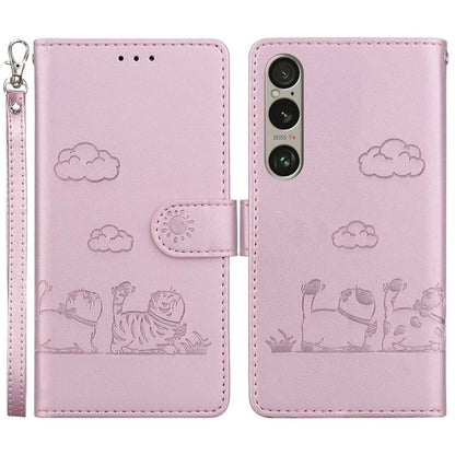 For Sony Xperia 1 VI Case RFID Blocking Kitten Pattern TPU+PU Leather Phone Cover