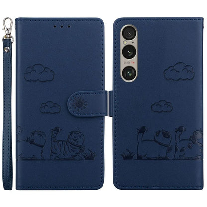For Sony Xperia 1 VI Case RFID Blocking Kitten Pattern TPU+PU Leather Phone Cover