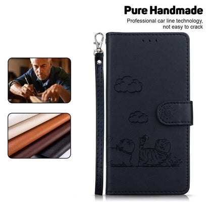 For Sony Xperia 10 VI Case RFID Blocking Kitten Pattern TPU+PU Leather Phone Cover