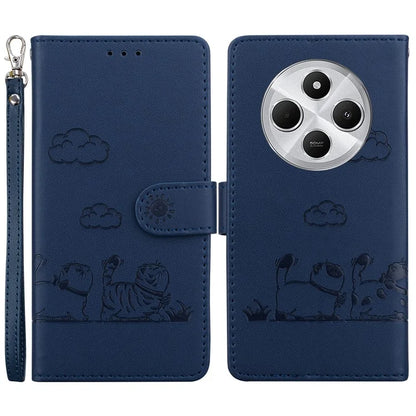 For Xiaomi Redmi 14C 4G Case RFID Blocking Kitten Pattern TPU+PU Leather Phone Cover