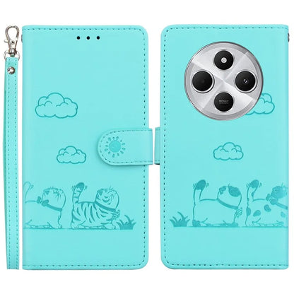 For Xiaomi Redmi 14C 4G Case RFID Blocking Kitten Pattern TPU+PU Leather Phone Cover