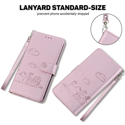 For Google Pixel 9 Pro XL Case RFID Blocking Kitten Pattern TPU+PU Leather Phone Cover