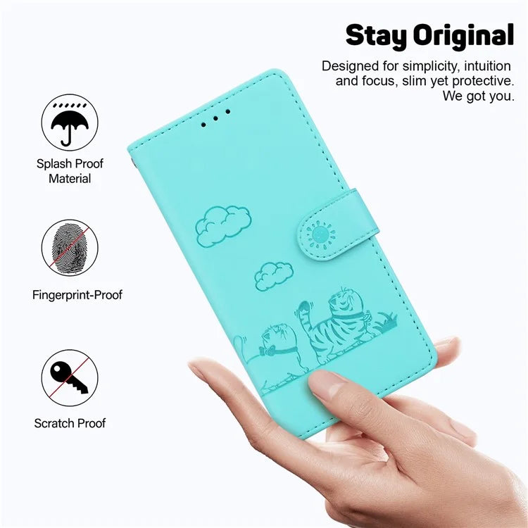 For Google Pixel 9 Pro XL Case RFID Blocking Kitten Pattern TPU+PU Leather Phone Cover