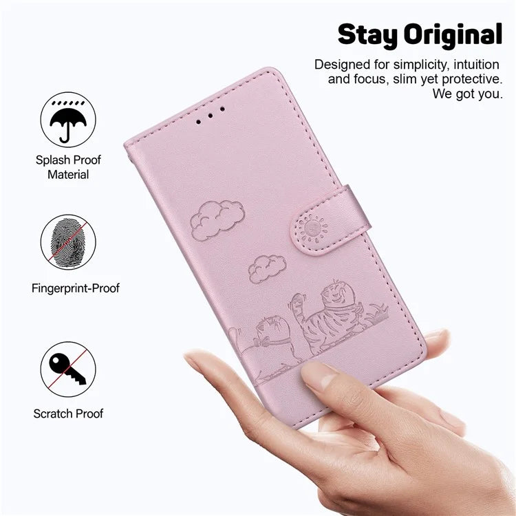 For Google Pixel 9 Pro / Pixel 9 Case RFID Blocking Kitten Pattern TPU+PU Leather Phone Cover
