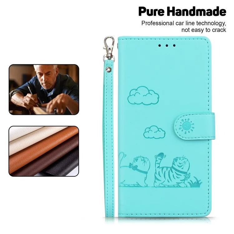 For Google Pixel 9 Pro / Pixel 9 Case RFID Blocking Kitten Pattern TPU+PU Leather Phone Cover