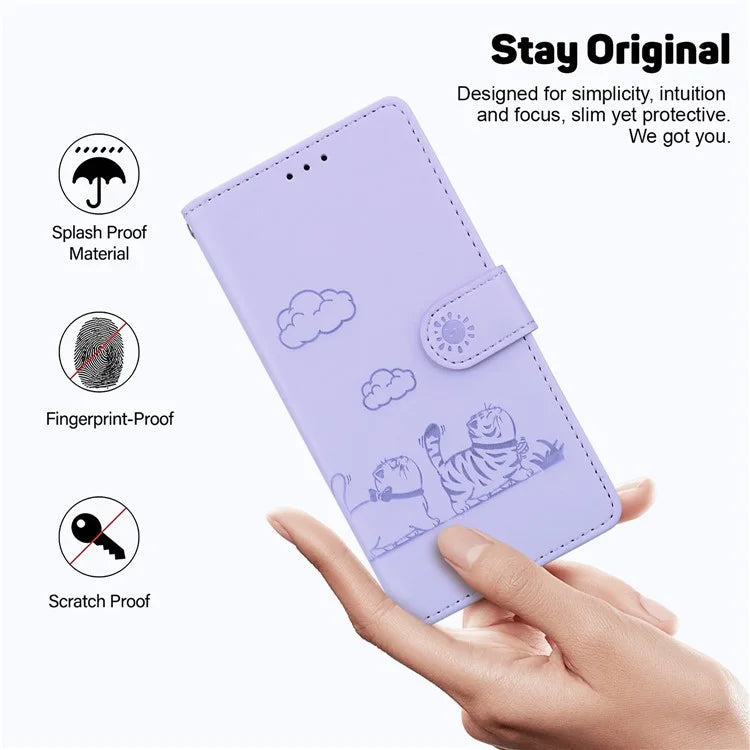 For Google Pixel 9 Pro / Pixel 9 Case RFID Blocking Kitten Pattern TPU+PU Leather Phone Cover