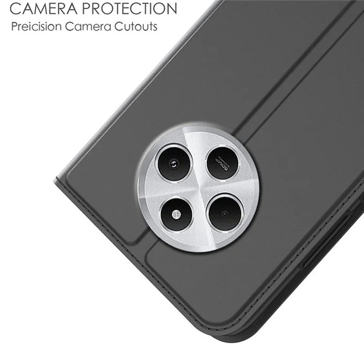 For Xiaomi Poco C75 4G / Redmi 14C 4G Case PU Leather Phone Cover with Card Holder Stand Magnetic Closure