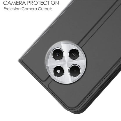 For Xiaomi Poco C75 4G / Redmi 14C 4G Case PU Leather Phone Cover with Card Holder Stand Magnetic Closure