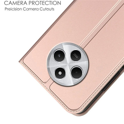 For Xiaomi Poco C75 4G / Redmi 14C 4G Case PU Leather Phone Cover with Card Holder Stand Magnetic Closure