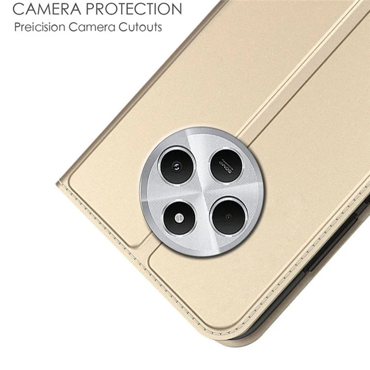 For Xiaomi Poco C75 4G / Redmi 14C 4G Case PU Leather Phone Cover with Card Holder Stand Magnetic Closure