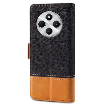 For Xiaomi Poco C75 4G / Redmi 14C 4G Case Color Splicing PU Leather Wallet Phone Cover