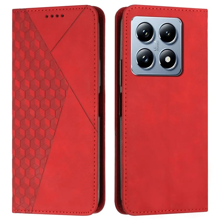 For Xiaomi 14T Pro Phone Cover Imprinted PU Leather Wallet Stand Case