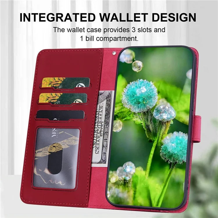 For iPhone 16 Case Cat Dandelion Imprint PU Leather Wallet Phone Cover with Strap