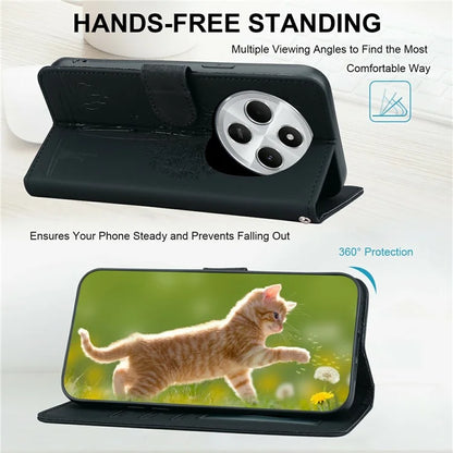 For Xiaomi Redmi 14C 4G Case Cat Dandelion Imprint PU Leather Wallet Phone Cover with Strap