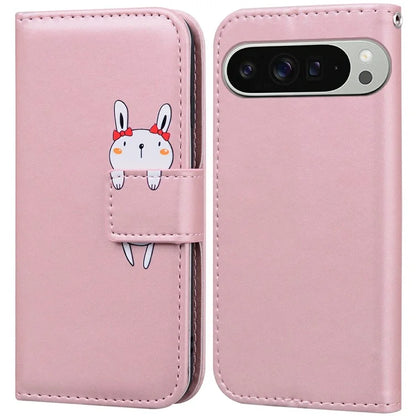For Google Pixel 9 Pro XL Case Cartoon Pattern Wallet Leather Phone Cover