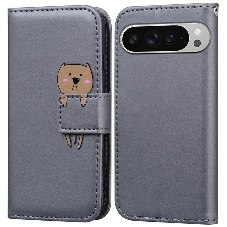 For Google Pixel 9 Pro XL Case Cartoon Pattern Wallet Leather Phone Cover