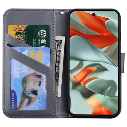 For Google Pixel 9 Pro XL Case Cartoon Pattern Wallet Leather Phone Cover