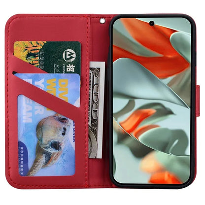 For Google Pixel 9 Pro XL Case Cartoon Pattern Wallet Leather Phone Cover
