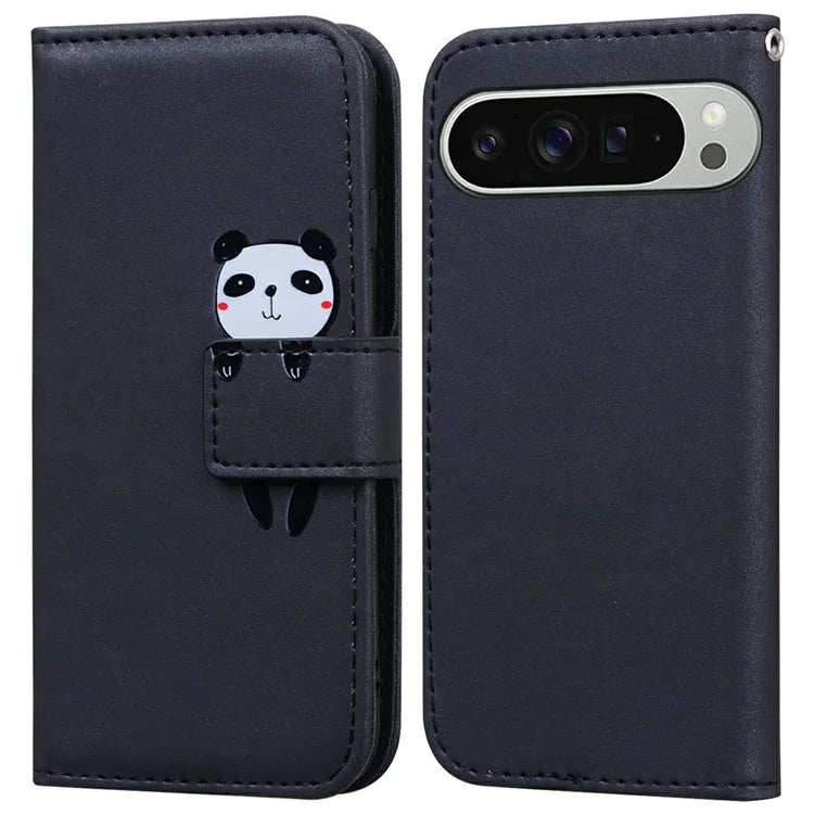 For Google Pixel 9 Pro XL Case Cartoon Pattern Wallet Leather Phone Cover