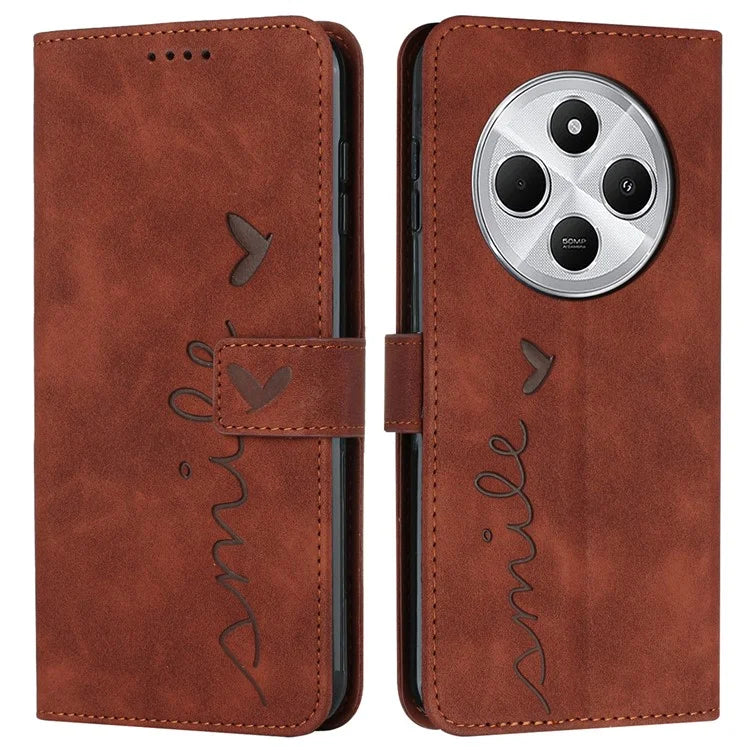For Xiaomi Redmi 14C 4G Case Viewing Stand PU Leather Phone Cover Imprinted Pattern