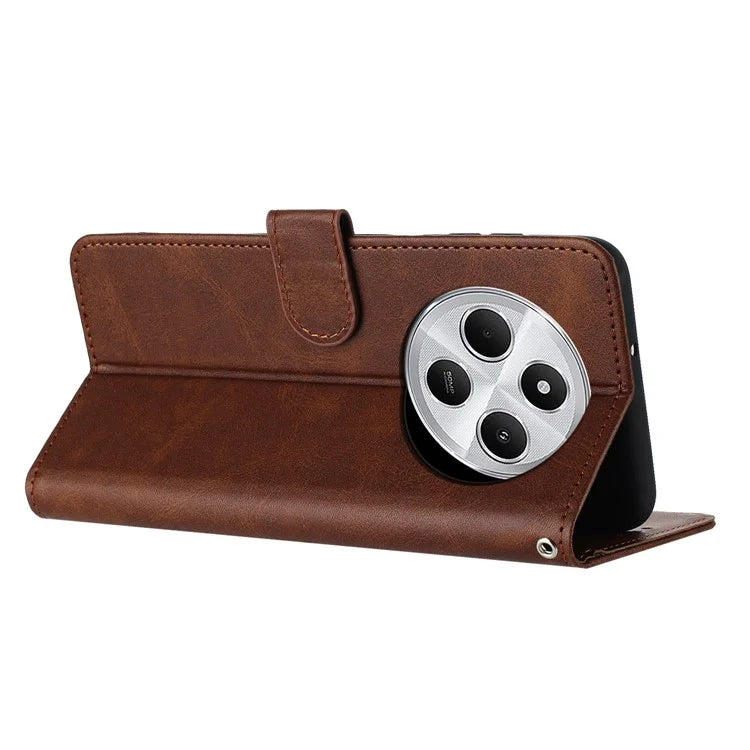For Xiaomi Redmi 14C 4G Case Flip Stand PU Leather Wallet Phone Cover Calf Texture