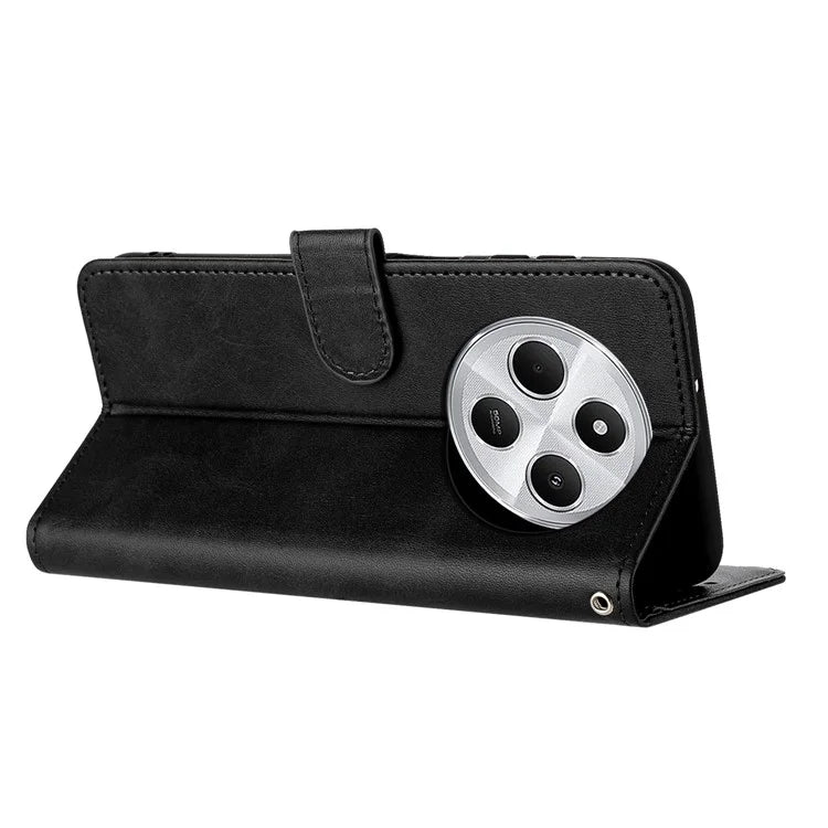 For Xiaomi Redmi 14C 4G Case Flip Stand PU Leather Wallet Phone Cover Calf Texture
