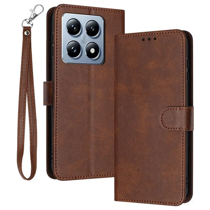 For Xiaomi 14T Case Flip Stand PU Leather Wallet Phone Cover Calf Texture