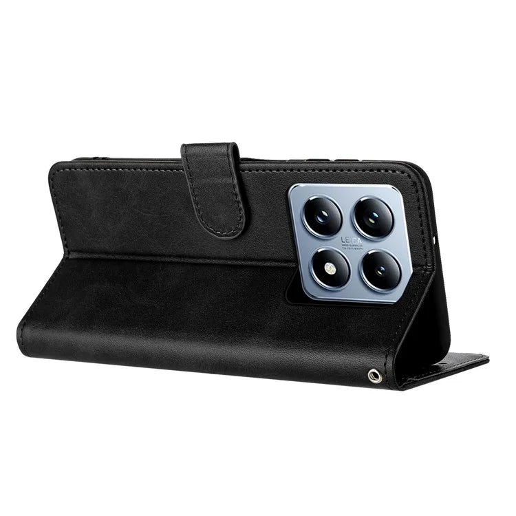 For Xiaomi 14T Case Flip Stand PU Leather Wallet Phone Cover Calf Texture