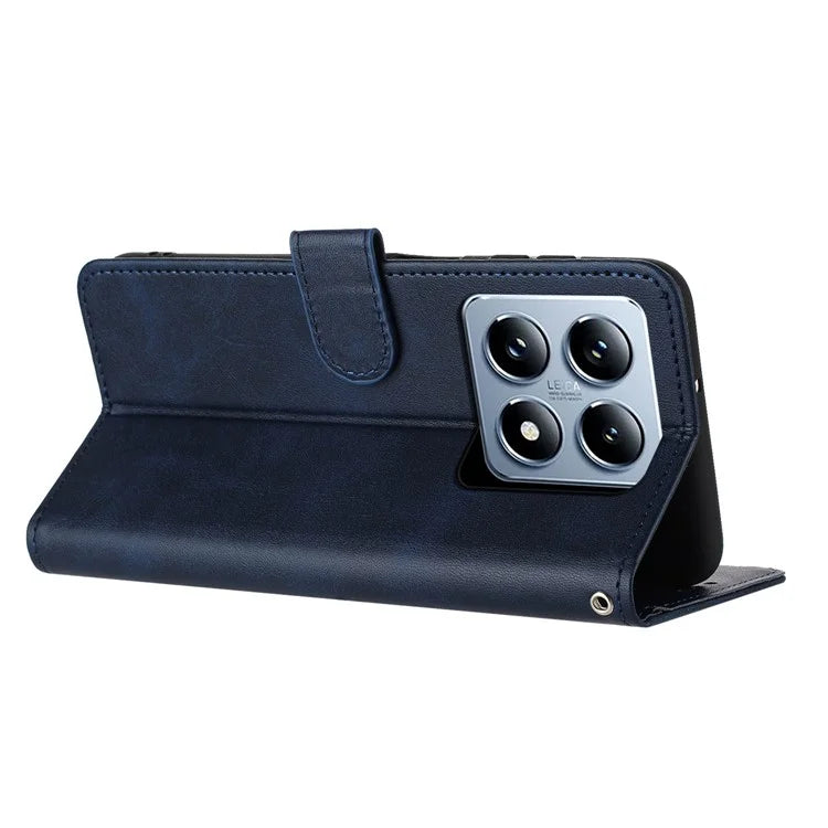 For Xiaomi 14T Case Flip Stand PU Leather Wallet Phone Cover Calf Texture