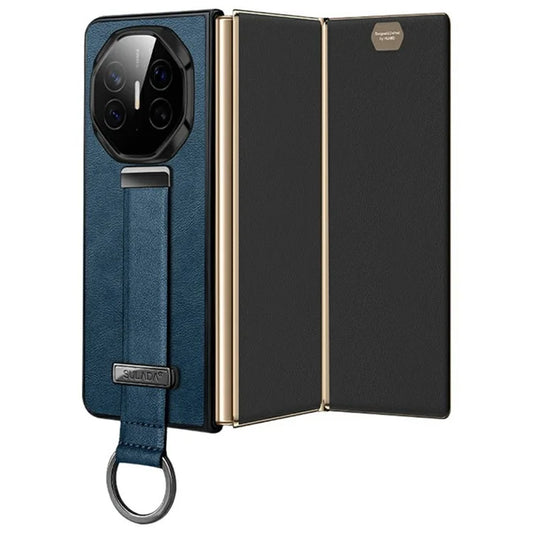 SULADA Fashion Series for Huawei Mate XT Ultimate Case Wristband Kickstand Leather+PC Back Phone Cover