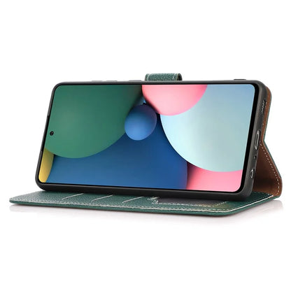 For Samsung Galaxy S25 Ultra Stand Case Litchi Texture Leather Phone Cover with Wallet