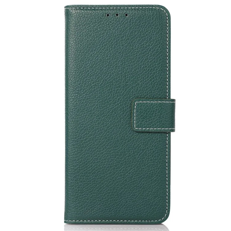 For Samsung Galaxy S25 Ultra Stand Case Litchi Texture Leather Phone Cover with Wallet