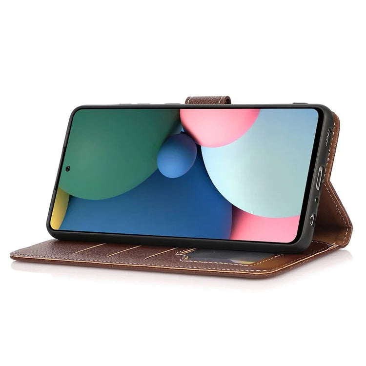For Samsung Galaxy S25 Ultra Stand Case Litchi Texture Leather Phone Cover with Wallet