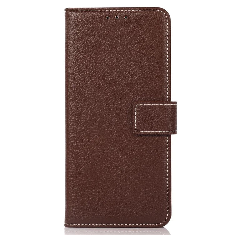 For Samsung Galaxy S25 Ultra Stand Case Litchi Texture Leather Phone Cover with Wallet