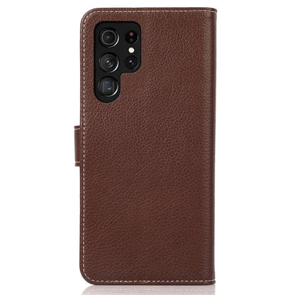 For Samsung Galaxy S25 Ultra Stand Case Litchi Texture Leather Phone Cover with Wallet