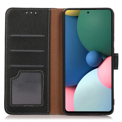 For Samsung Galaxy S25 Ultra Stand Case Litchi Texture Leather Phone Cover with Wallet
