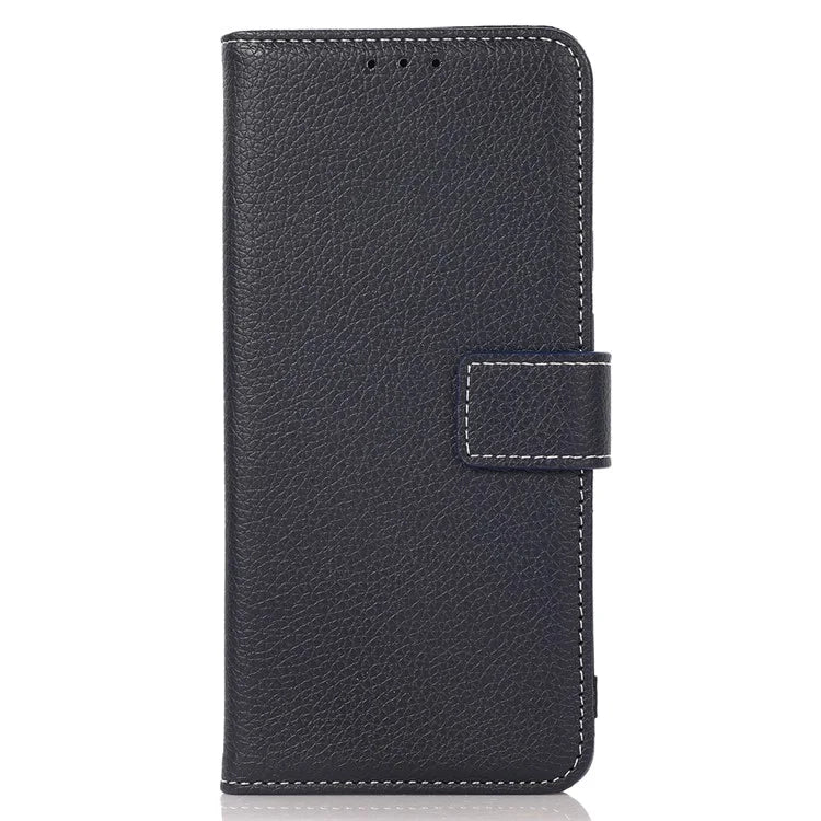 For Samsung Galaxy S25 Ultra Stand Case Litchi Texture Leather Phone Cover with Wallet