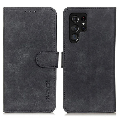 KHAZNEH For Samsung Galaxy S25 Ultra Case Retro PU Leather Wallet Stand Phone Cover