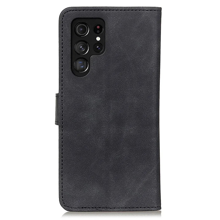 KHAZNEH For Samsung Galaxy S25 Ultra Case Retro PU Leather Wallet Stand Phone Cover
