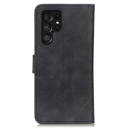 KHAZNEH For Samsung Galaxy S25 Ultra Case Retro PU Leather Wallet Stand Phone Cover