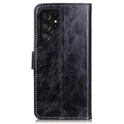 For Samsung Galaxy S25 Ultra Case Crazy Horse Texture Leather Phone Wallet Cover