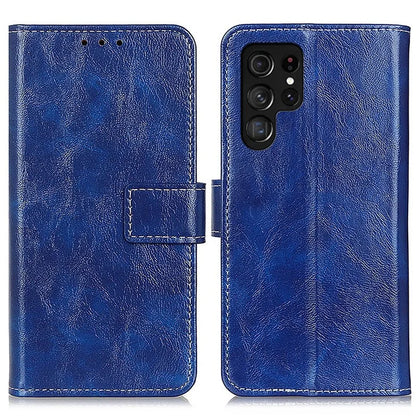 For Samsung Galaxy S25 Ultra Case Crazy Horse Texture Leather Phone Wallet Cover
