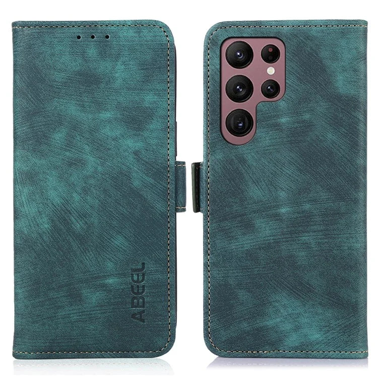 ABEEL For Samsung Galaxy S25 Ultra Case Retro Leather Phone Cover Wallet Stand View