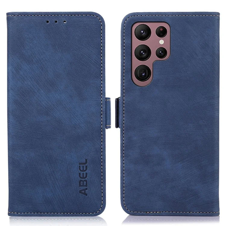 ABEEL For Samsung Galaxy S25 Ultra Case Retro Leather Phone Cover Wallet Stand View